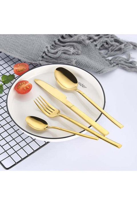 4-Piece Premium Cutlery Set Gold