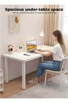120x58x75cm Multifunctional Large Desk for Living Room, Bedroom, Study - White Rectangular Desk for Dining, Makeup and Working, Simple Fashion Dining Table & Office Computer Desk
