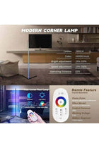 Remote Control LED Light Corner Lamp ABS 20 Watt Multicolour 132cm