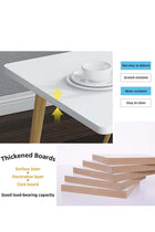 Modern Dining Table Kitchen Table, 120CM Rectangle Wood Home Living Room Table Bedroom Storage table, Office Meeting Table