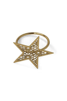 3 Piece Star Napkin Ring - Gold