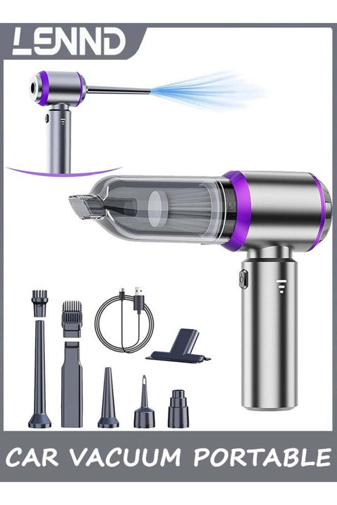 Car Vacuum Portable Cordless 16000PA High Power Mini 4-in-1 Compressed Air Duster & Blower