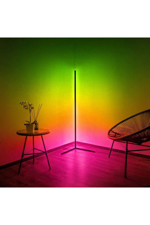 Remote Control RGB LED Corner Floor Lamp Multicolour