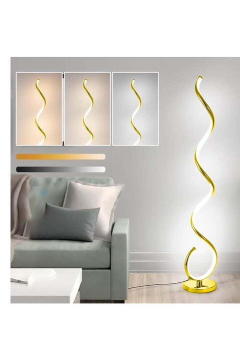 Modern Gold Twisted Floor Lamp for Living Room