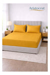 3-Piece Striped Microfiber Fitted Sheet Set Super King 200x200cm – Soft Elastic Deep Pocket 17cm