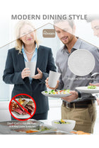 Plastic Plates and Bowls Set - 12 PCS Unbreakable Tableware Set - Reusable Plates Bowls 11 oz Cups