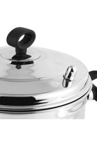 Stainless Steel Idli pot/Idli cooking pot /6 pcs deep plates,36 CM (24 idlis), SAS Bottom, Sturdy Handle, Induction and Gas Stove Friendly