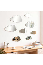 3D Moon Cloud Mirror Wall Decor – Acrylic Mirror Wall Stickers with Stars, Clouds & Moon for Baby, Kids, Nursery, Living Room, Bedroom Wall Decor – Self-Adhesive Decorative Wall Decals
