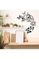 24pcs 3D Butterfly Wall Stickers Black White Butterfly Wall Decals Art Removable Mural Stickers Artificial Wall Butterflies for Crafts Home Room Bedroom DIY Decor Wallpaper