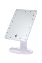 Touch Screen LED Makeup Mirror White/Clear