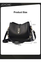 Fashion and Trend Elegant Women Shell Bag Simple Pattern Inner Multi Pockets Lady Shoulder Crossbody Bag for Office Party Shopping Black