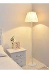White Pole Floor Lamp Simple Design Tall Lamp with Shade Standing Lamp with LED Bulb 3 Colors Brightness