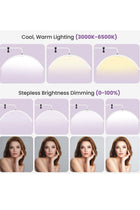 Eyelash LED Floor Light, Half Moon Lamp for Lash Extension, Lighting for Beauty, Skincare, Lashes, Eyebrows, Filming Content Creation, with Adjustable Brightness & Height, White 62x160 cm