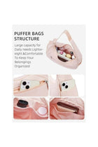pink colour Shoulder Bag for Women Small Puffer Purses Crossbody Bag, Lightweight Fluffy Hobo Handbag Puffy Pouch
