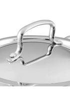 PLATINUM TRIPLY STAINLESS STEEL EXTRA DEEP KADAI/KADHAI WITH LID - 4.8 LITERS (28 CM), VTK028