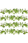 4 Pcs Green Leafy Vine Wall Stickers, Removable and Stick Green Natural Plants DIY Wall for Living Room Bedroom Classroom Kitchen Art Decorations