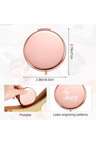 6pcs Small Compact Mirror for Purse, Round Double-Sided 1X/2X Magnifying with Metal Shell, Travel Makeup Mirror for Mom, Wife Sister