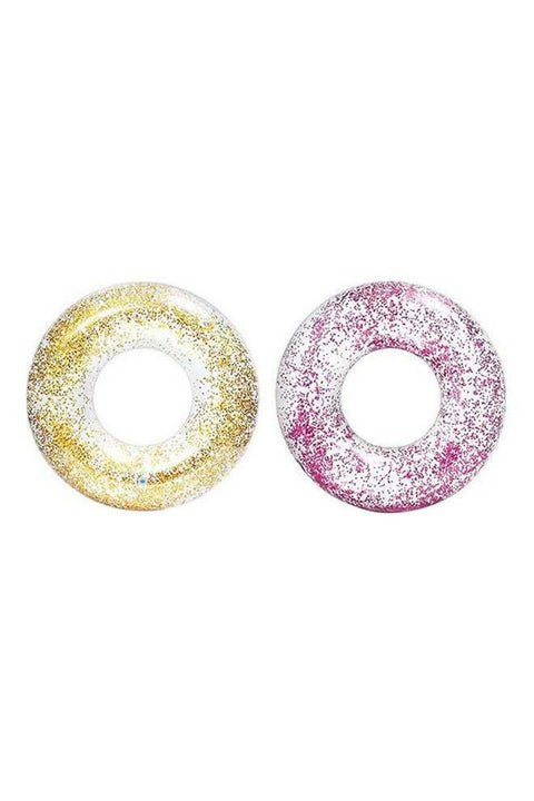Glitter Donut Shape Inflatable Pool Float