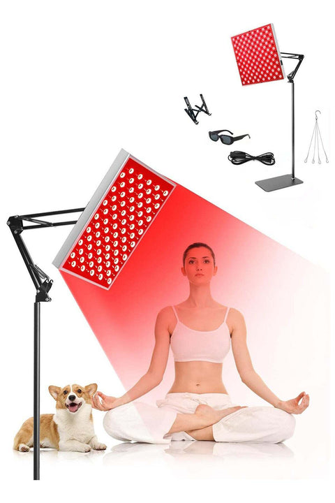 Red Light Therapy Lamp for Body - Adjustable 660nm & 850nm Dual Light Panel, Portable Floor Stand