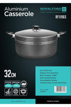 Non Stick Casserole with Glass Lid, 32 cm Diameter