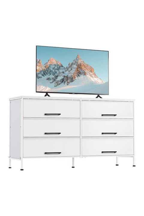 Wide Fabric Drawer Dresser Deep Storage for Bedroom, Closet & Living Room