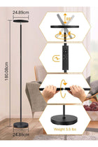 Floor Lamp with Remote & Touch Control, 30W 3000LM LED Uplighter, Dimmable, 4 Color Temps, Black