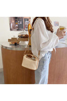 Women Shoulder Bag Crossbody Sling, Ladies Tote Clutch Cross Bags Lightweight Polyester Straw-Woven Satchel
