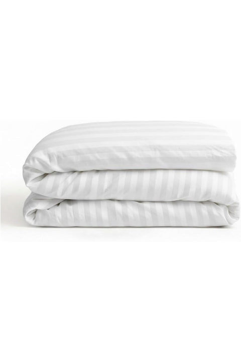 Multi-Colored Luxury Stripe Duvet Cover (only cover) - zipper (White, Double(200X200))