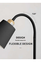 Archiology Arc Floor Lamp With Lamp Shade LED Bulb Black