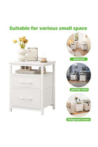 Nightstand with 2 Drawers and 1 Open Shelf, Side Table for Living Room and Bedroom