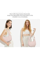 pink colour Shoulder Bag for Women Small Puffer Purses Crossbody Bag, Lightweight Fluffy Hobo Handbag Puffy Pouch