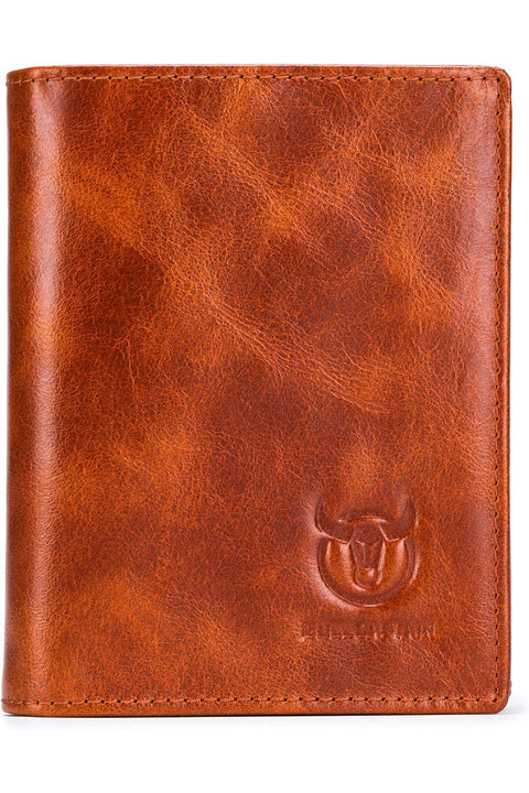 Large Capacity Genuine Leather Bifold Wallet/ Holder for Men with 15 Card Slots QB-027