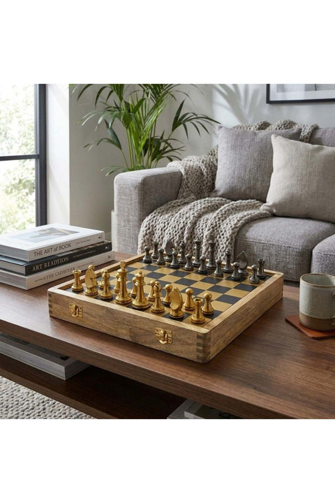 New In Royalus Aluminium Chess Set 33X33Cm
