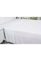 Hotel Collection Flat Sheet 200T Cotton Polyester Percale 2 Pieces King Size White