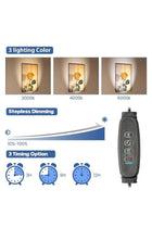 Indoor LED Spot Lights, 3W Uplighting with Remote Control Dimmable & Timer, Adjustable 3000K/4000K/6000K Floor Spot Lights