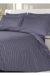 Grey Complete Duvet Cover Set For Single Bed With Fitted Sheet