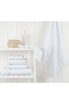 Safi Plus Towel Set Luxury Hotel Quality 500 GSM Genuine Combed Cotton, Super Soft & Absorbent Family Bath Towels 6 Piece Set - 2 Bath Towels, 2 Hand Towels, 2 Washcloths - Bright White