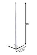 Multi-Color LED Corner Lamp with Remote White Light 20 Watts Metal & ABS Material 55x13.78 Inches
