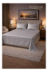 3‑Piece Striped Microfiber Flat Bed Sheet Set, suitable for Queen and King sizes, 220x240cm – Soft Breathable Flat Sheet with 2 Pillowcases 50x70cm