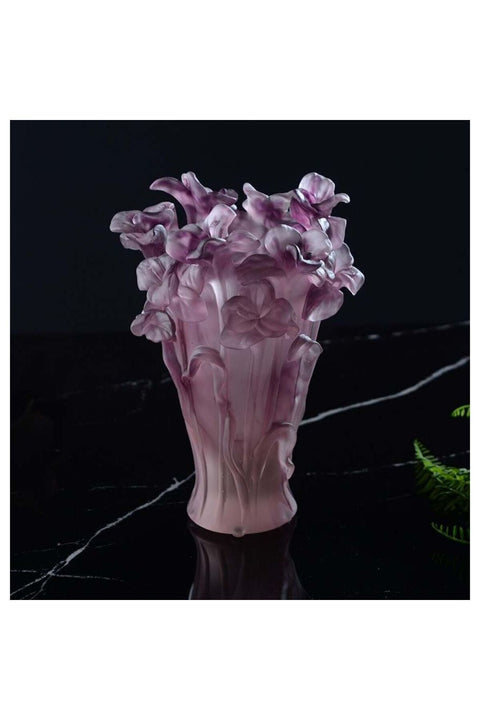 Crystal Bakhoor Incense Burner Violet Poppy 20 CM