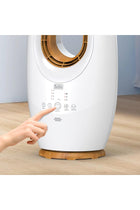 BLACK+DECKER 2-in-1 Bladeless Fan, 58cm, Cool-White LED Lamp, Remote Control, 60° Oscillation, 45W
