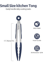 BPA Free Kitchen Tong: 315℃ Heat Resistant 18cm Silicone Cooking Tongue, Small Utensil