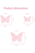 36 Pcs Cute Pink Butterfly Wall Decor, 3D Butterfly Wall Stickers, Cute Girls Room Decorations, Danish Pastel Aesthetic Butterflies Stickers for Birthday Rooms Party Decors, Removable, Three Sizes