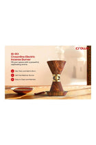 IB-413 Electric Incense Burner, 220-240 V, 50-60 Hz, 300-360 W, Compatible with Fragrant Oil, Incense, and Eaglewood with 1 Year -Dark Brown