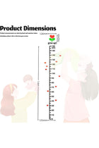 3D DIY Acrylic Height Growth Chart Wall Sticker for Kids Room, Door Decor with Heart Design, 0-160cm Measurement Scale