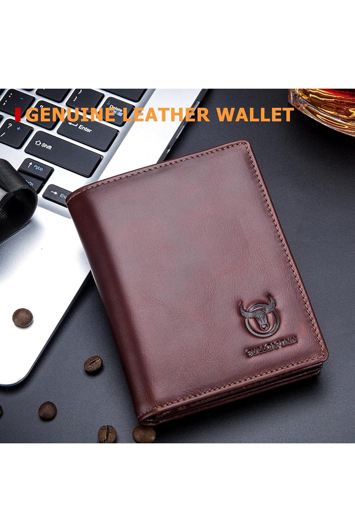 Large Capacity Genuine Leather Bifold Wallet/ Holder for Men with 15 Card Slots QB-027