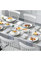 18 Pieces Porcelain Dinnerware Set, Chip Resistant Ceramic Dish Set, Service for 6, White, Series LUNA