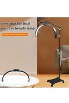 2-in-1 Manicure Lamp, 3 Color Light, Adjustable Height, Removable Head, Rotating Half Moon Floor Lamp