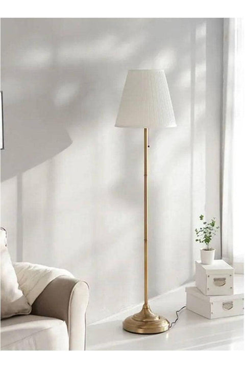 Simple Morden Three-Color Standing Floor Lamp With Led Bulb for Living Room Bedroom Office White/Gold