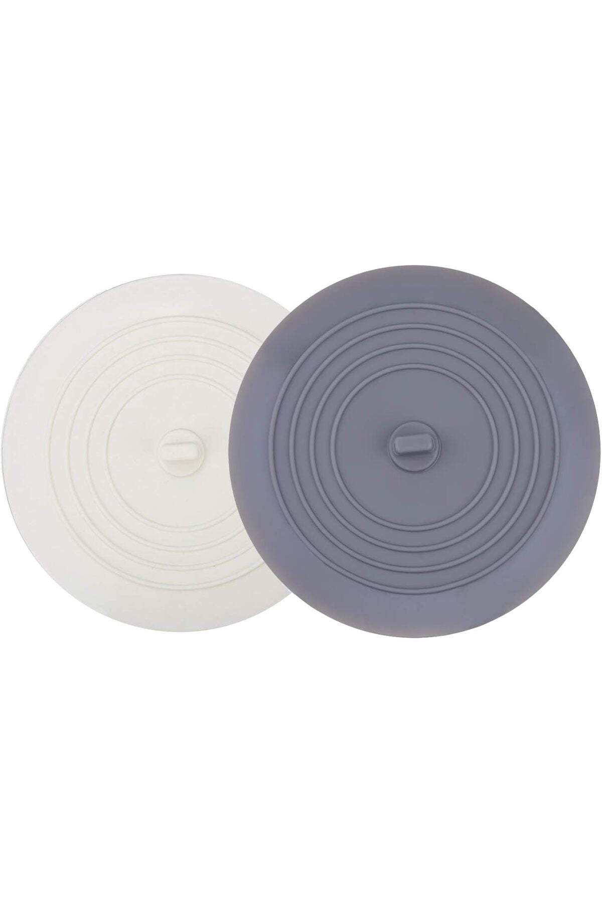 Tub Stopper 2 Pack, 6 inches Large Silicone Drain Plug Hair Stopper Flat Suction Cover for Kitchen Bathroom Accessories and Laundry